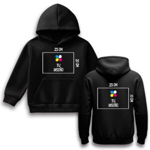Sudadera con capucha - pecho y/o espalda 25x30 (300 grs.)
